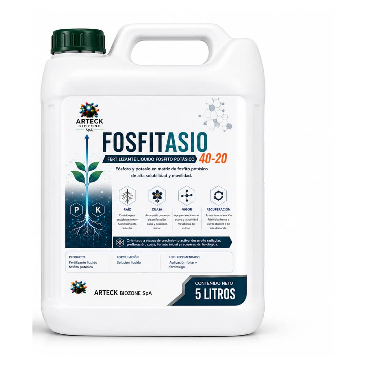 Bidón de Fosfitasio 40-20 en formato de 5 litros